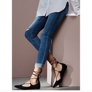 Steve Madden Eleanorr Lace Up Ballet Flats Size 6